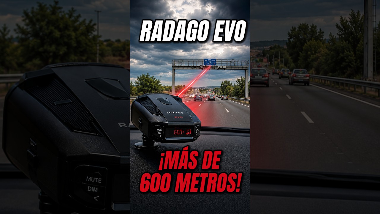 RADAGO EVO detectando un radar de pórtico a más de 600 metros