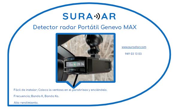 Detector radar portátil Genevo MAX