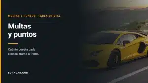Multas por exceso de velocidad: tabla de importes y puntos del Anexo IV