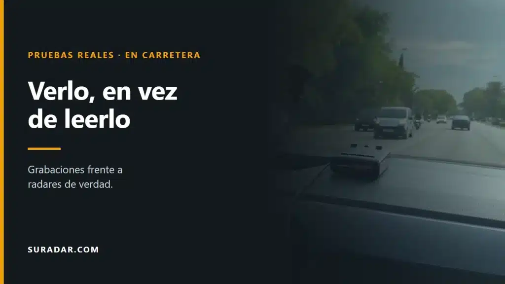 Pruebas reales en carretera de detectores de radar RADAGO, en vídeo